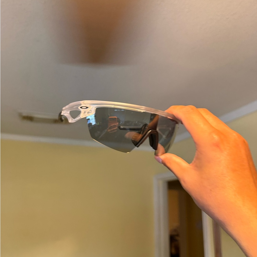 Oakley Clear Frame Sunglasses with Smoke Lens
